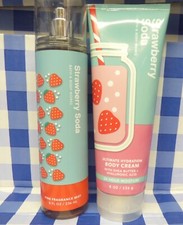 Bath and Body Works Body Strawberry Soda Cream Mist set new