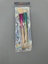 MOTD COSMETICS Party of Two Dual Ended Face Brush Set Blush Contour NEW B