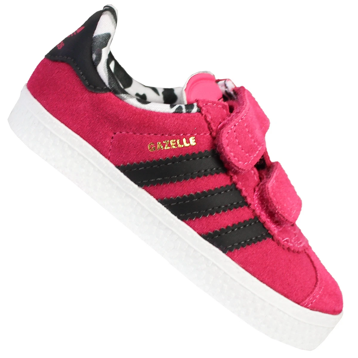 Adidas Originals Gazelle Children Girls Sneaker Leather Trainers Pink  Leopard 22