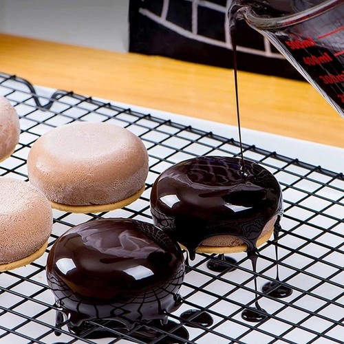 Steel Cooling Rack Black Cake Cooler New Baking Tray - Bild 6 von 14