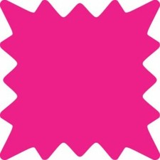 100 - 5" x 5" Ultra Glo Starburst Store Retail Signs 100 each Color Magenta