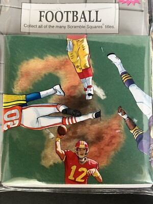 Football Scramble Squares Puzzle - 9 Piece Brain Teaser Game For All Ages