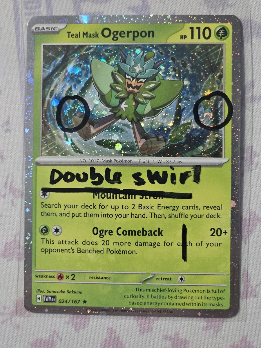 Pokémon TCG Teal Mask Ogerpon 024/167 Cosmos Holo Exclusive Double