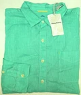 Tommy Bahama Long Sleeve Mint Mojito Green Linen Shirt Sea Glass Breezer $99