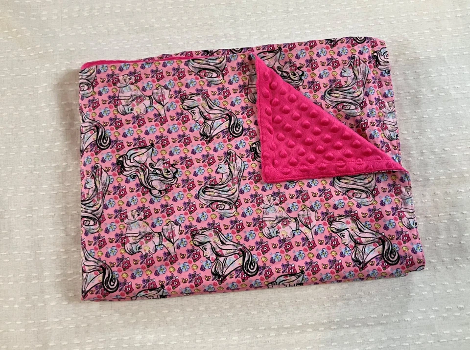 Manta Regalo Bebé Disney Princesa Minky Rosa Niño Niñas Cuna Ducha Regalo Foto 3 de 4