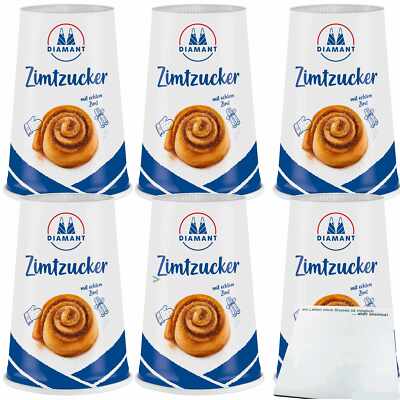 Diamant Zimtzucker mit echtem Zimt 6er Pack 6x200g Streuer usy Block