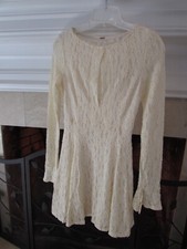 Free People Ivory Lace Dress called "Shearling Size Medium Compared at $128.00