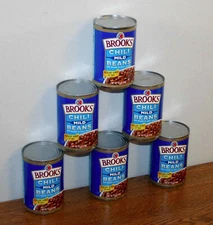 6X Brooks MILD Chili Beans Lot of 6 15.5 oz red beans in chili sauce TASTY!