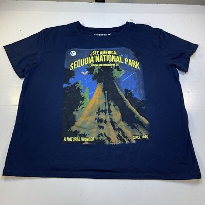 SEQUOIA NATIONAL PARK NPS CALIFORNIA TEE T SHIRT Womens XL TREE TREES