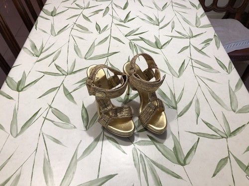 Casadei scarpe donna dècolletè pelle Oro con tacchi alti e plateau 37 - Foto 2 di 8