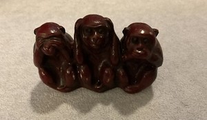 See No Evil Here No Evil Speak No Evil Monkey Figurine