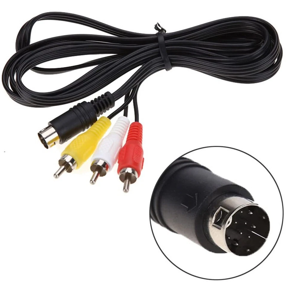 RCA AV Composite Audio Video Cable Connection Cord For Sega Genesis 2 & 3 - Image 2 of 4