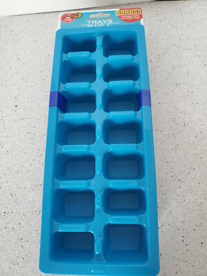 3 pcs Blue Ice Cube Tray