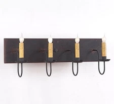 Irvin's Tinware 4 Arm Wood Vanity Light - Primitive Hartford Color Choices