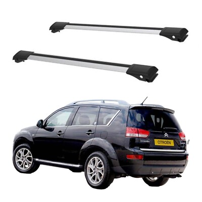 Roof Rack Cross Bars Set to fit Citroen C-Crosser 2007-2013 Gray set