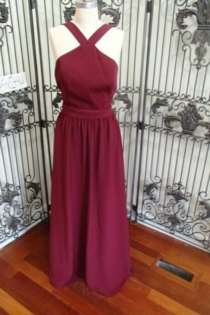A668 BILL LEVKOFF 1514 SZ 12 WINE $249 FORMAL BRIDESMAIDS GOWN DRESS