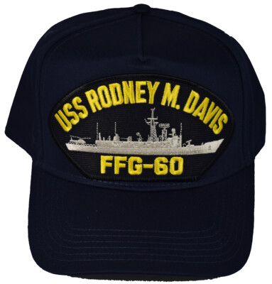 USS RODNEY M. DAVIS FFG-60 HAT - NAVY BLUE - Veteran Owned Business