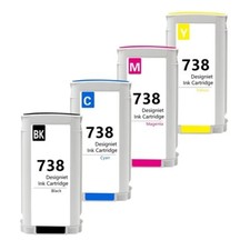 4 130ML BK C M Y For HP 738 Compatible Ink Cartridge for HP DesignJet T850 T950