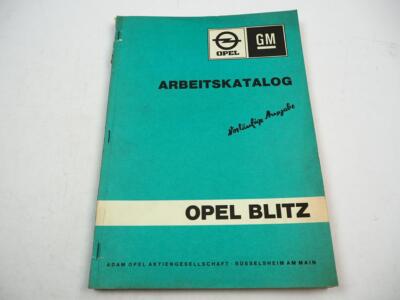 Opel Blitz 19T 25T XDP 4.90 working catalogue indicative times workshop 1973 provisional