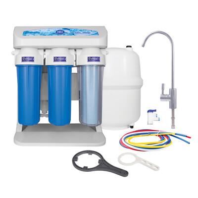 Aquafilter ELITE7W 7 Stufen Umkehrosmoseanlage 75GPD für Trinkwasser
