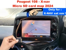 Peugeot 108 -  X-NAV Micro SD Card - Latest Map Update - UK and Europe 2024