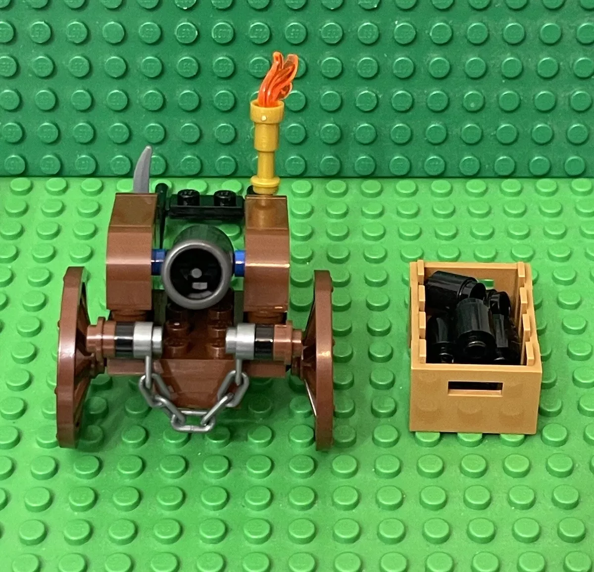 Lego MOC Pirates / Castle Shooting Cannon W/ Wagon Wheels,6