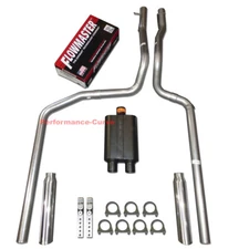 87-96 Ford F150 F250 4.9 5.0 5.8 Truck Dual Exhaust w/ Flowmaster Super 44