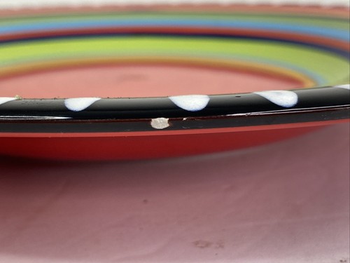 Gibson Elite Pueblo Springs Stoneware Plate 11" Colorful Striped - Please Read - Picture 6 of 10