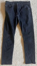 Levis 502 Jeans Mens 29x30 Black Dark Wash Cotton