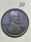 1923 (P) LINCOLN WHEAT CENT, XF/AU CONDITION, #10