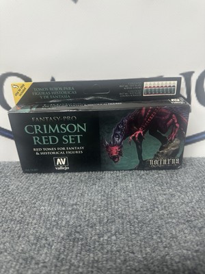 Vallejo Paint 74103 Crimson Red Fantasy-Pro Colors Paints (Set of 8) - NEW! F/SH