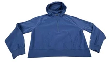 Zelos Blue Long Sleeve 1/2 Zip Pullover Hoodie. Women's - Size XXL