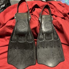 ScubaPro Jet Fins Black Scuba Diving Flippers Size MEDIUM USA ERROR Markings