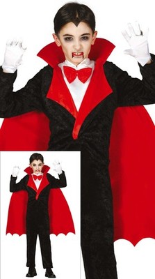 Dracula Halloween VAMPIR Kostüm 5-6 Jahre