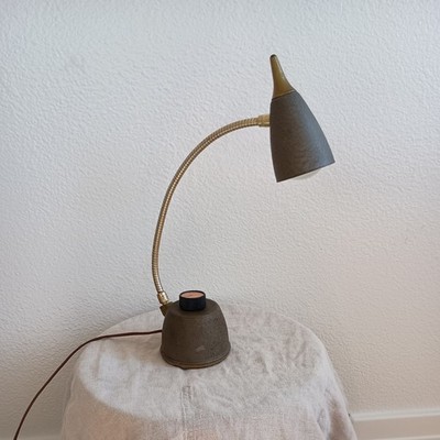 Vintage Eagle Hi-Lite 340 Desk Lamp Gooseneck Mid Century Modern Brown Works