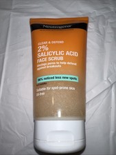 Neutrogena Clear Defend 2 Salicylic Acid Face Scrub 5.72 Fl Oz