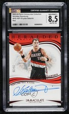 2023 Immaculate Heralded Signatures Red 15/25 Arvydas Sabonis CGC 8.5 Auto h8q