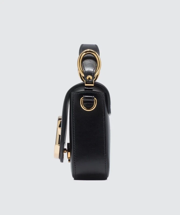 Chloé The C Mini Leather and Suede Shoulder Bag Crossbody Bag Black - Image 3 of 4