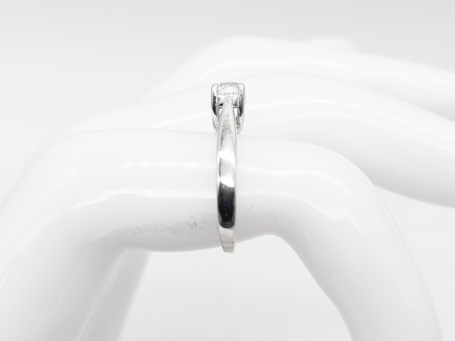 $3500 THE ZALES .48ct VS G Octillion Cut Natural Diamond Platinum Wedding Ring