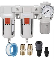 NANPU DFR-03 3/8" NPT Air Drying System - Double Air Filters, Air Pressure Re...