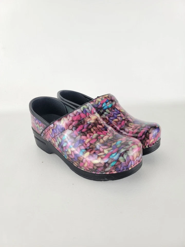 Zueco de mujer Dansko profesional charol talla 36 hilo tejido EE. UU. 5,5-6 Foto 3 de 4
