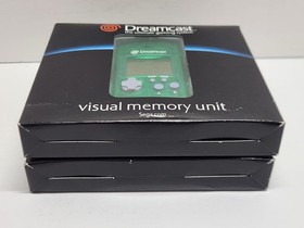 Sega Dreamcast VMU Visual Memory Unit NEW Smoke Green & Blue HKT-7000 OPEN BOX