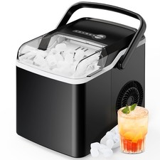 Silonn Countertop Ice Maker, 9 Cubes Ready in 6 Mins,26lbs in 24Hrs, Ice Machine