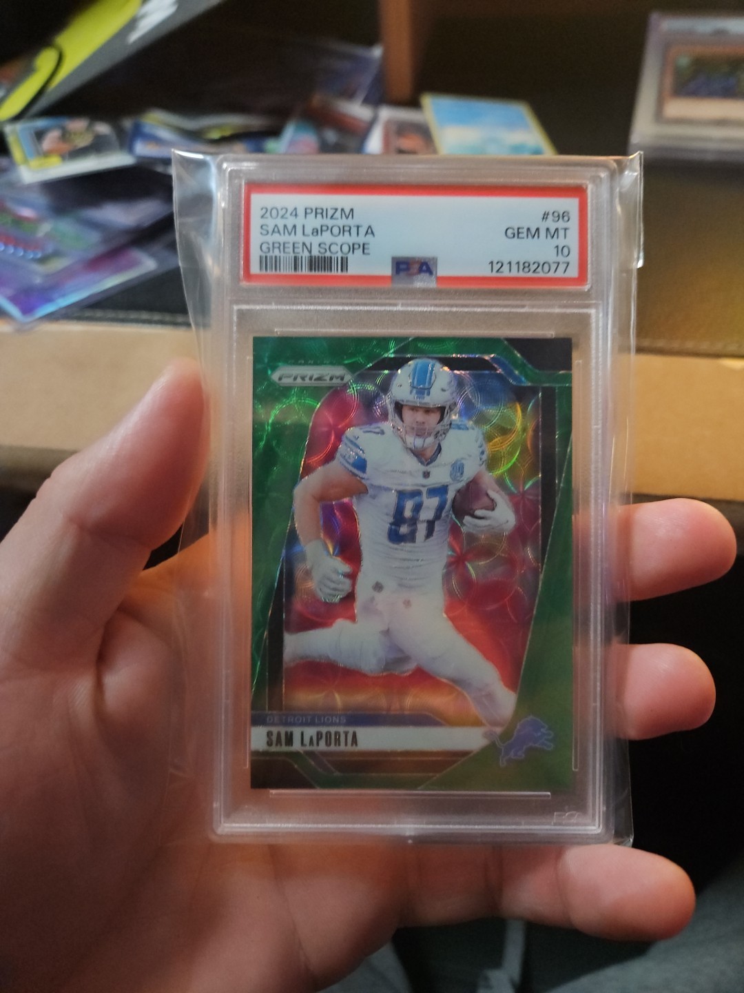 2024 Sam LAPORTA PRIZM GREEN HYPER SCOPE /75 PSA 10
