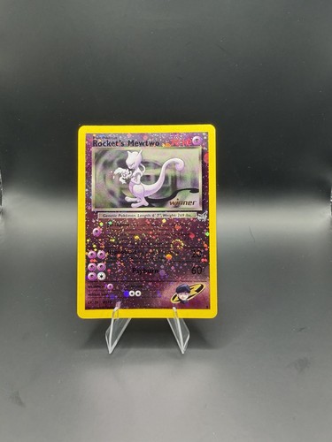 Rocket's Mewtwo Winner Best of Game Promo #8 Holo 70 HP English WOTC Two Swirls