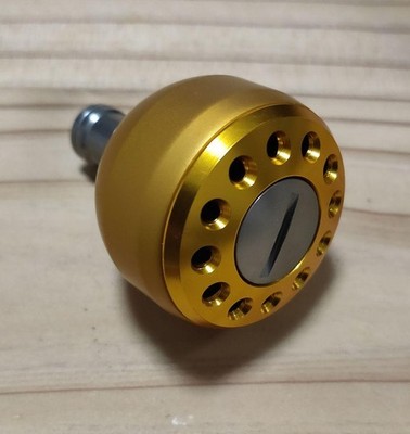 Compatible with Daiwa and Shimano Handle knob Gold x Silver 32mm