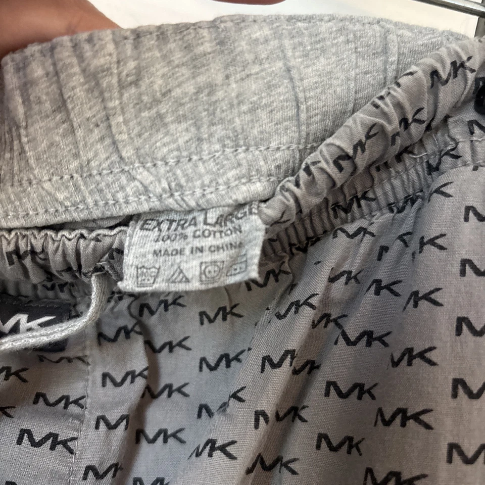 Pantalones de salón Michael Kors, gris/negro con logotipo para hombre talla XL Foto 4 de 4