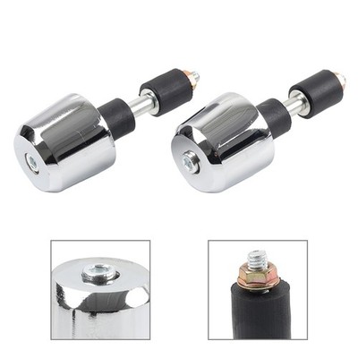 Paar 7/8'' Universal Motorrad Lenker Ende Stecker Lenker Grip Ends Caps Chrom