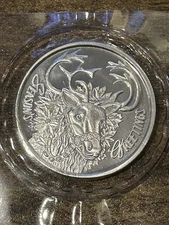 1 oz .999 Silver Christmas Round Reindeer 2013