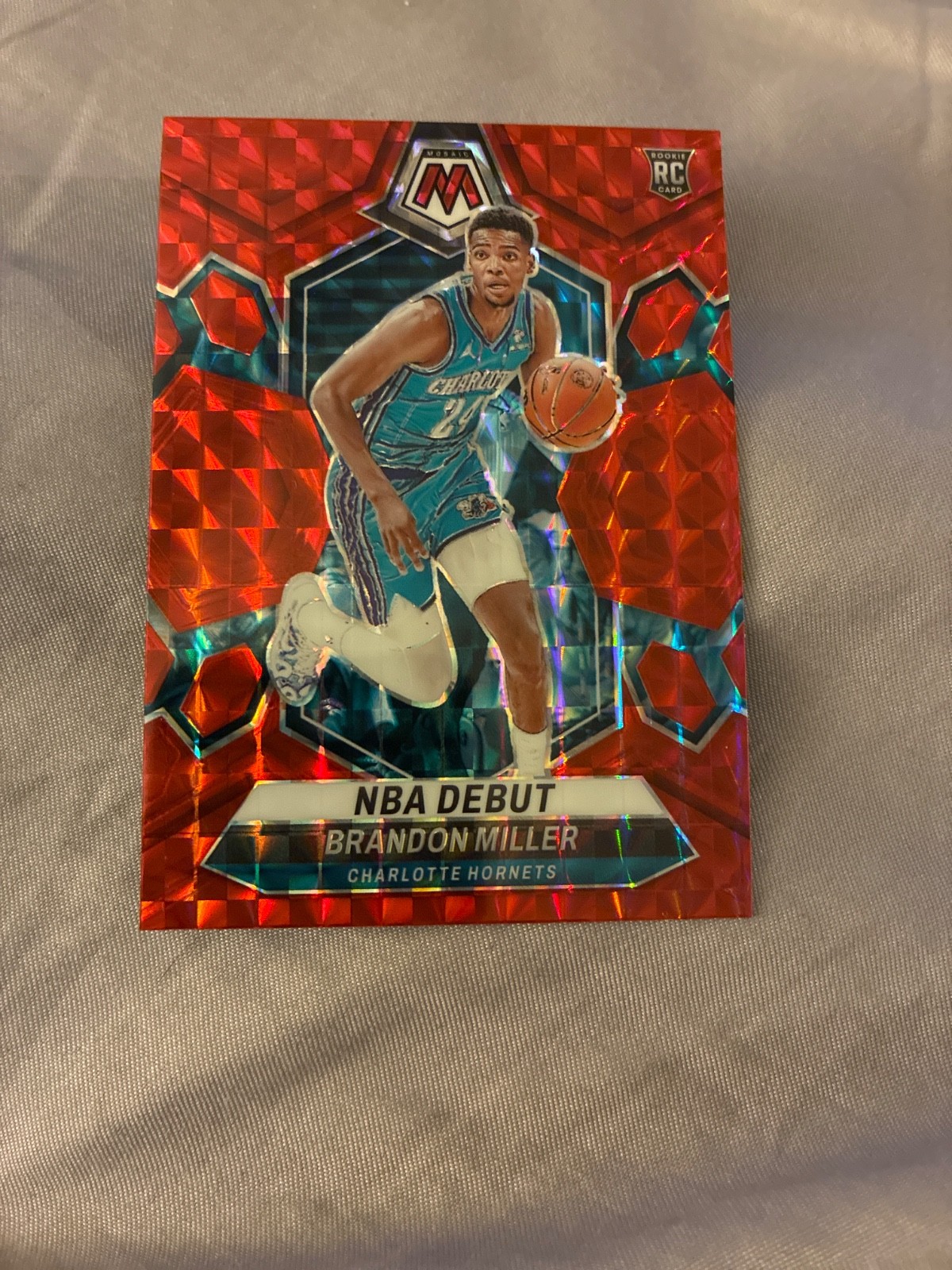 2023-24 Panini Mosaic - NBA Debut Brandon Miller #252 Red Mosaic Prizm (RC)